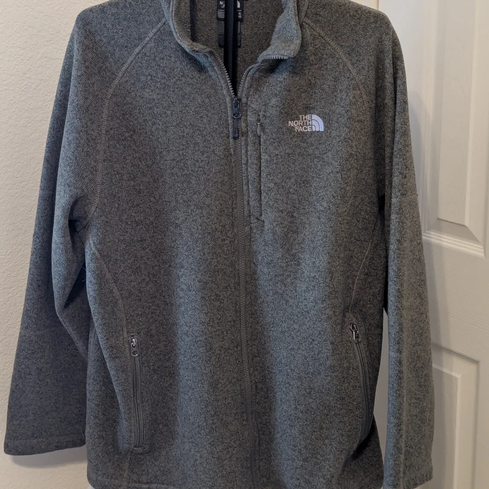 The North Face Men’s XL Olive Green Full Zip Knit Jacket Zip Pockets